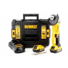 DCG412M2 DeWALT 18 VOLT AKU ÚHLOVÁ BRUSKA 125mm, 2 x 4,0 Ah BATERIE XR LI-ION, NABÍJEČKA, KUFR T-STAK
