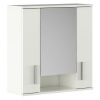 Kondela Závesná skrinka so zrkadlom, matná biela, LESSY NEW 01