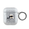 Karl Lagerfeld puzdro gumené Apple Airpods 1/2 KLA2PGKCPS strieborné