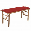 zahrada-XL Skladacia záhradná lavička s podložkou 118 cm bambus 3063855