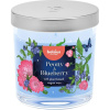 Sviečka Bolsius Floral Fusion Pivonka a Čučoriedka, vonná, 80/72 mm, v skle