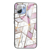 Sklenený kryt MARBLE na Xiaomi Mi 11 - Rhombus bielofialová