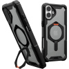 Urban Armor Gear Plasma XTE MagSafe Kickstand Case zadný kryt na mobil Apple iPhone 16 Plus čierna / oranžová; 114473114097