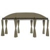 Altánok so závesmi 520x349x255 cm, sivohnedý 180 g/m²-ForU-312231
