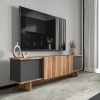 TV stolík Diana - Anthracite, Walnut