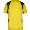 James&Nicholson Pánske funkčné tričko JN306 Yellow S