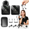 Kondenzátorový mikrofón Puluz PU3153B, bezdrôtový mikrofón USB-C
