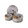 Plechová okrúhla dóza Herbs, set 3 ks, 200x90/185x80/140x65mm