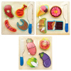 CreativeToys Drevené potraviny na suchý zips