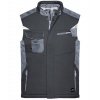 James&Nicholson Pánska softshellová vesta JN825 Black M