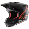 ALPINESTARS prilba S-M5 COMPASS, 2023, matná čierna/oranžová fluo, veľ. 2 XL