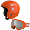 POC Pocito Skull Fluorescent Orange Adjustable & POC Pocito Opsin Fluorescent Orange