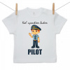 Boodyy Tričko s krátkym rukávom Keď vyrastiem budem pilot 92 (18-24 mesiacov)