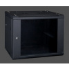 XtendLan 22U/600x550,na zeď, dvoudílný, skleněné dveře WD-22U-65-BLACK