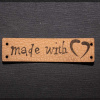 Štítok - Made with love Materiál/farba: Karamel kož.