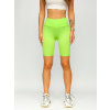 Zelené-neónové dámske vrúbkované krátke legíny Bolf 5YY734