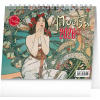 NOTIQUE Stolový kalendár Alfons Mucha 2026, 16,5 x 13 cm