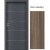 PORTA Doors SET Rámové dvere LINE, vzor E.1, farba Orech Naturálny, so zárubňou a kľučkou PD-LINE-E1-ORECHNATURALNY