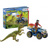 Schleich 41466 Útěk před velociraptorem na čtyřkolce