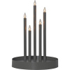 Star trading LED adventný kovový svietnik DECO 5x LED V.46xP.32 cm tm.šedý