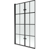 Mexen Castor 2-krídlová vaňová zástena 100 x 150 cm, čierny vzor, čierna - 892-100-002-70-77