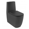 Kludi Resa S WC kombi misa, vario odpad, Rimless, Spiralflush, matná čierna 27WCB0139
