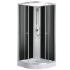 Sanotechnik RIO BLACK sprchový box štvrťkruh bez strechy 90x90x203 cm, čierny
