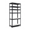 Policový regál Trestles RH 2200x800x450, nosnosť 2100 kg, 6 políc Farba: čierna, Typ police: biela MDF 5 mm