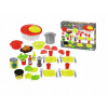 Ecoiffier 100% Chef 2621 obedová súprava zeleno-červeno-strieborná