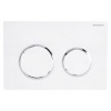 Geberit Omega 20 Ovládacie tlačidlo, 212 × 142 × 10 mm, biele, chróm lesk, 115.085.KJ.1
