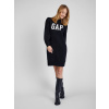 Pletené šaty s logom GAP Čierna S Čierna Čierna