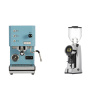Profitec GO, blue + Eureka Helios 75, chrome