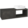 Dreja Umývadlová skriňa STORM SZZO 120 (umývadlo Joy 3) - D16 Tmavý betón / D16 Tmavý betón / Pravé