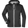 James & Nicholson Bunda JN 1097, 3-vrstvá, softshellová, dámská COT02109781701-black/silve S Černá/stříbrná