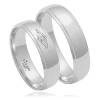 VIPgold Svadobné obrúčky OE8238 - biele zlato Dámska / Pánska / Pár: pár, Kamene: Lab. diamant