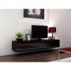 Cama Meble Tv stolík VIGO 180, čierny mat/čierny lesk