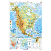 Severná Amerika - všeobecnogeografická mapa (100x140 cm – 1:6950000), nástenná, fóliovaná, lištovaná