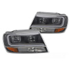 Predné svetlá Jeep Grand Cherokee 99-05 Tube Light Black