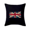Britská vlajka stará - Vankúš 50x50 - 50x50 - Vrátane výplne ( Čierna )