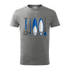 Paddleboard set - Tričko detské bavlnené - 104-110cm / 3-4 roky ( Tmavosivý melír )