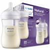 Avent flaša Natural Response priehľadná cumlík s ventilom AirFree 125 ml 1x2 ks