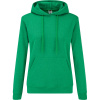 Fruit of the Loom Mikina Classic Lady-Fit Hooded Sweat s kapucí, dámská COT162038t3900-retro heath XS Melír zelená retro