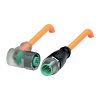 Pepperl+Fuchs V1-W-E8W-OR5M-POC-V1-G upravený zástrčkový konektor pre senzory - aktory, 228187, piny: 4, 4, 5 m, 1 ks; 228187