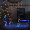 Shumee vánoční dekorace sobi a sáně venkovní 252 LED diod, 329809