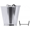 Vědro z nerezové oceli s prstencem a cejchováním 12 l | CONTACTO, 416/012 inox