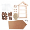Wamar Hotel pre hmyz 47 cm – drevený hmyzí domček pre včely, lienky a opeľovače (DIY set alebo zložený) Typ: DIY set na zloženie