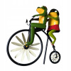 Retro Bike Wind Spinner Metal Frog na koni (Retro Bike Wind Spinner Metal Frog na koni)