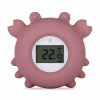 PETITE&MARS Silikónový digitálny teplomer do kúpeľa Crab Dusty Rose 0m+