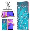 Peňaženkové kožené puzdro Colored Drawing Pattern na Motorola Moto E20 / E30 / E40 - Plum Blossom