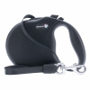 Alcott/Duncun Wanderer Retractable Leash 5m Black - samonavíjacie vodítko pre psa, čierne - S